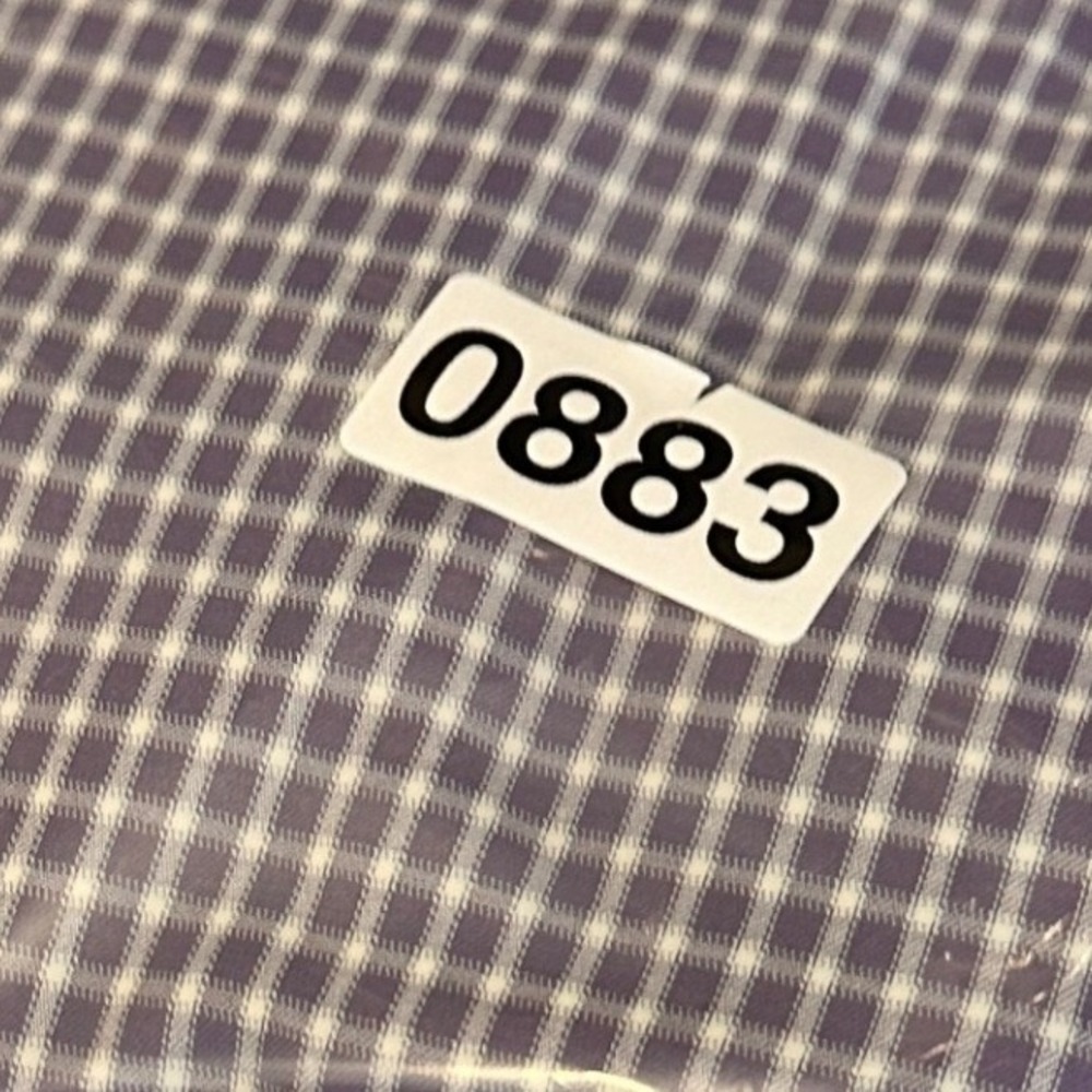 UNTUCKit Mens Medium Purple White Gingham Plaid Long Sleeve Button Down Shirt - Picture 7 of 7